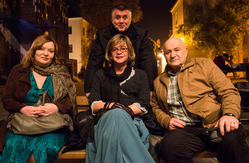 Rajko Grlić, Ksenija Marinković, Nebojša Glogovac and Dejan Aćimović <em>Photo: Saša Huzjak</em>